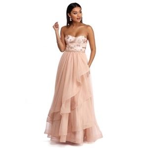 Like New Mauve Formal Sequin Dress - size 3